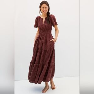 NWT Anthropologie Somerset Maxi Dress Size M in Chocolate